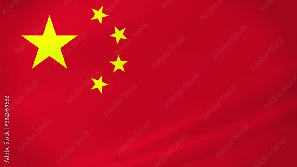 China Waving Flag Realistic Animation Video China Waving Flag Realistic Animation Video