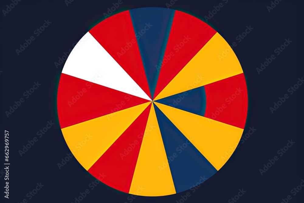 Obraz premium Bicycle Wheel Graphic: Simple and Circular Design for Cycling Club Poster, generative AI