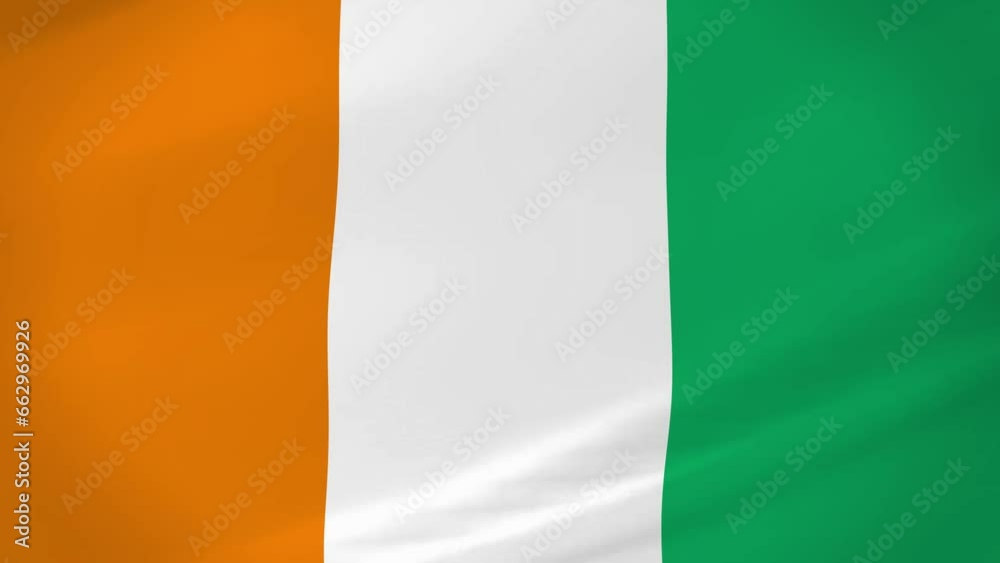 Ivory Coast Waving Flag Realistic Animation Video Ivory Coast Waving Flag Realistic Animation Video