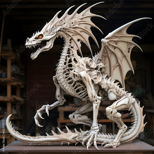 Dragon squelette halloween photo