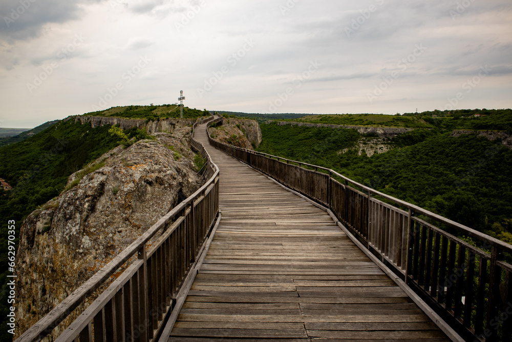 wooden bridge of the fortress in Bulgaria