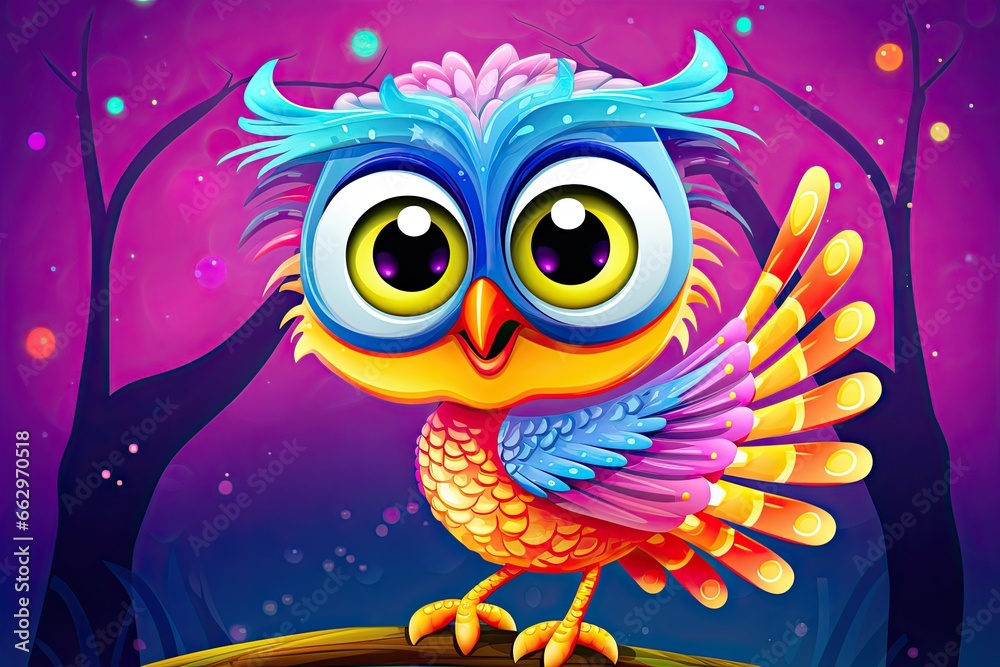 Obraz premium Children's Learning Book: Animated Car Clip Art with Big Eyes, Bright Colors, and Playful Personality, generative AI