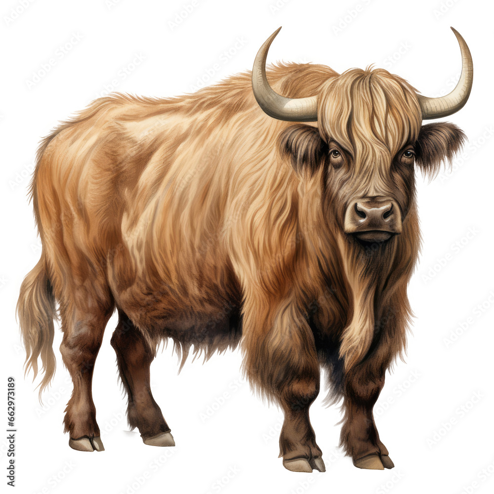 farm animal element. watercolor yak illustration. farm animal element. watercolor yak illustration.