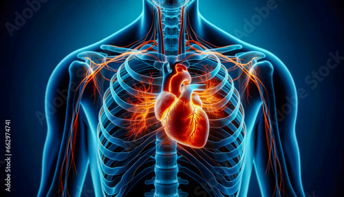3D Human Heart and Cardiovascular System Visualization