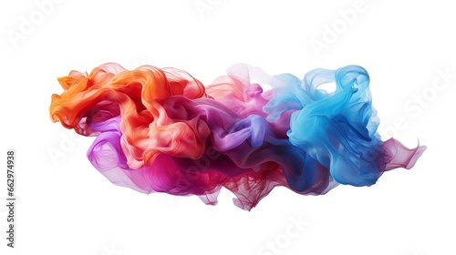 isolated cloud of colorful smoke