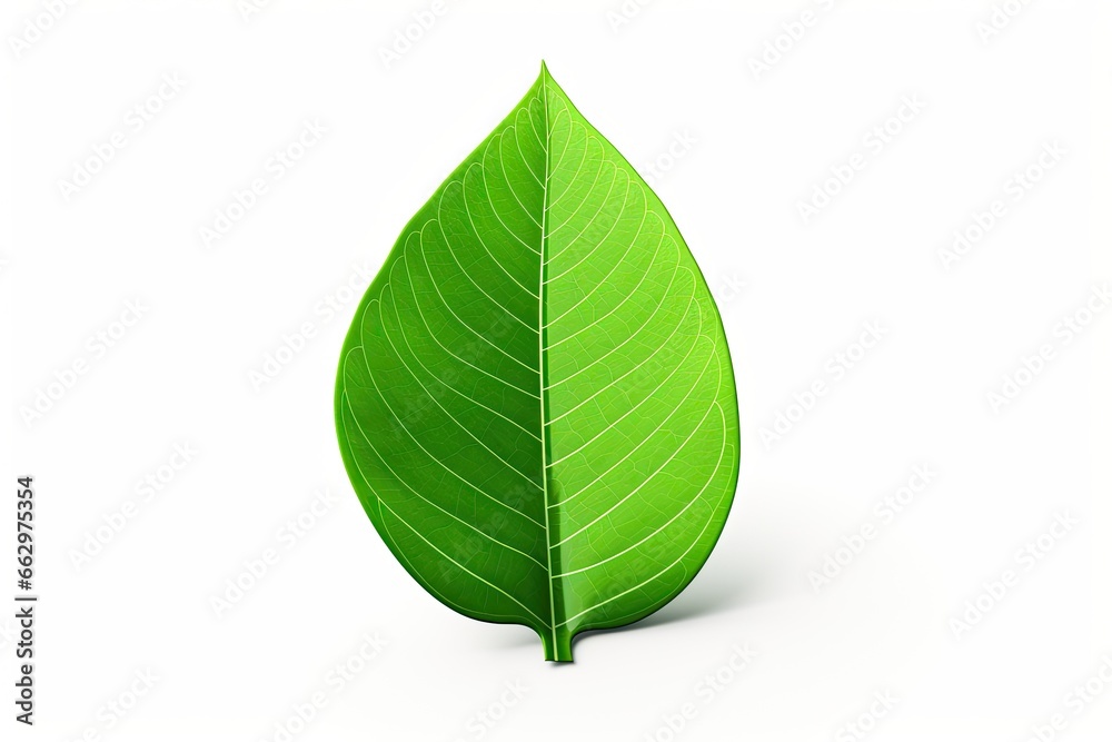 Obraz premium Good Luck Charm Packaging: Minimalist Green Shamrock Leaf Design, generative AI