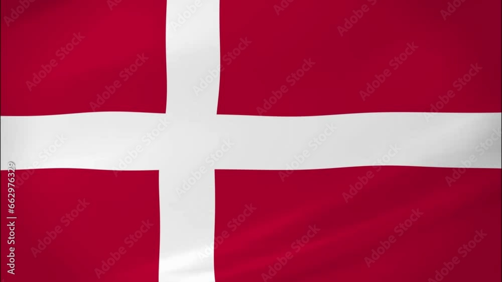 Denmark Waving Flag Realistic Animation Video Denmark Waving Flag Realistic Animation Video