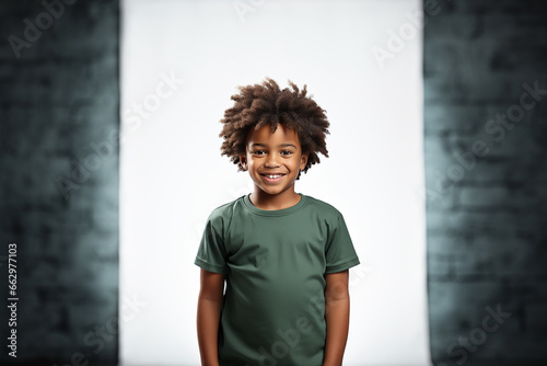 smiking happy black skin kid portrait photo