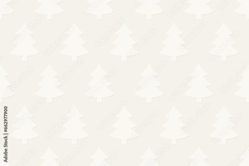 seamless white, cream paper with embossed christmas trees- vector illustration seamless white, cream paper with embossed christmas trees- vector illustration