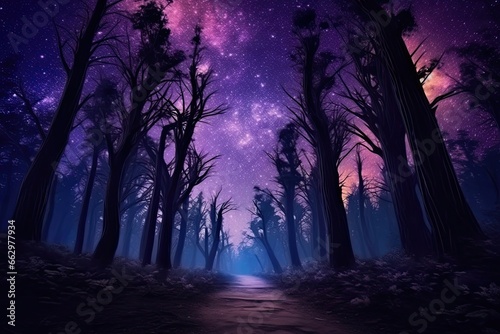 night sky in forest © neirfy