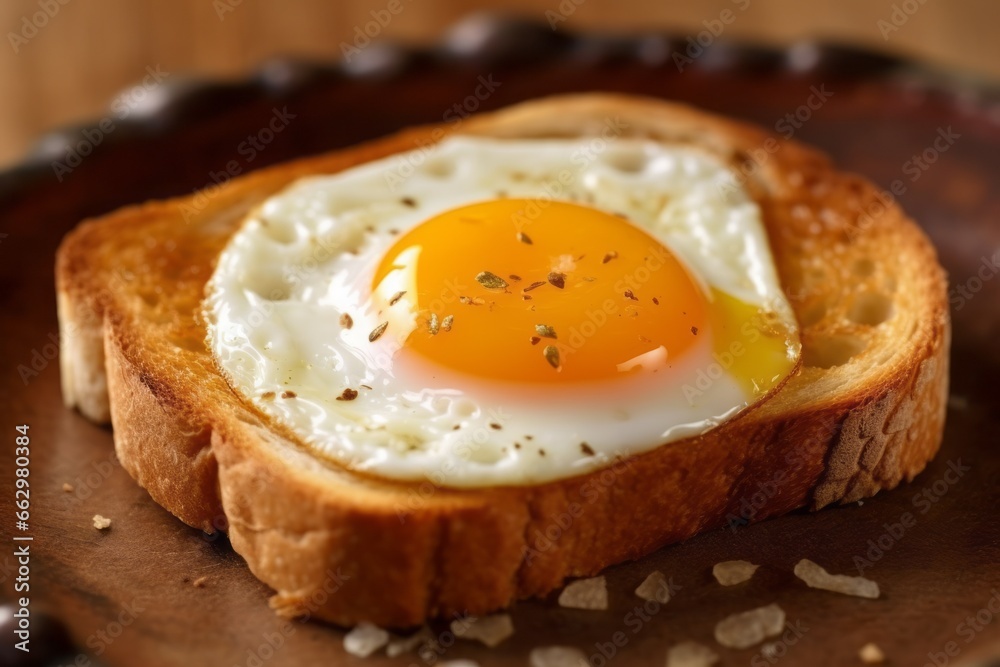 Fried eggs for breakfast. Background with selective focus and copy space Fried eggs for breakfast. Background with selective focus and copy space