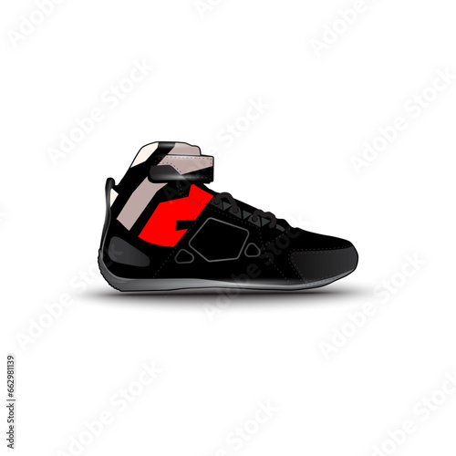 sports shoes with abstract racing vector motifs 