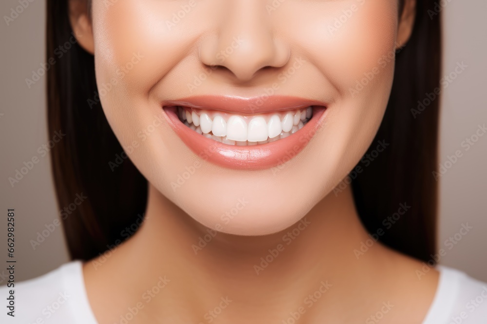 Woman with perfect smile after dentist Woman with perfect smile after dentist