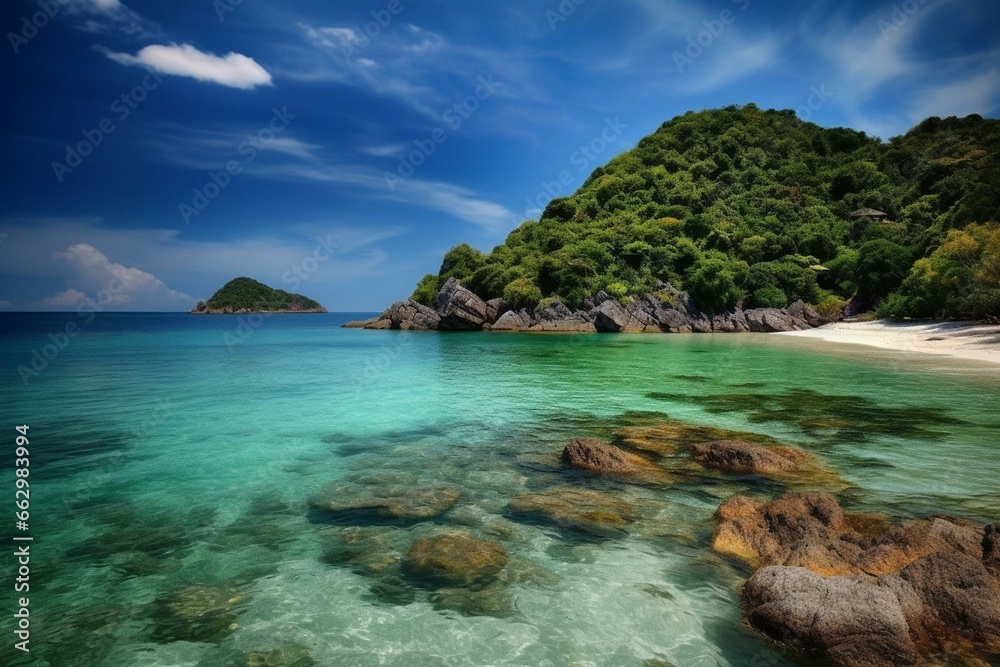 stunning seaside in thailand. Generative AI