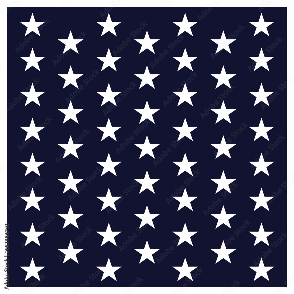 White stars on a dark blue background. American flag pattern. Vector illustration. Abstract background White stars on a dark blue background. American flag pattern. Vector illustration. Abstract background