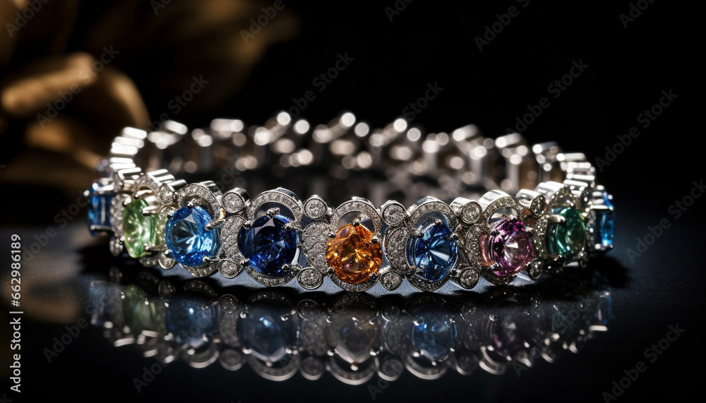 Shiny jewelry collection, a reflection of elegance and luxury generated by AI Shiny jewelry collection, a reflection of elegance and luxury generated by AI
