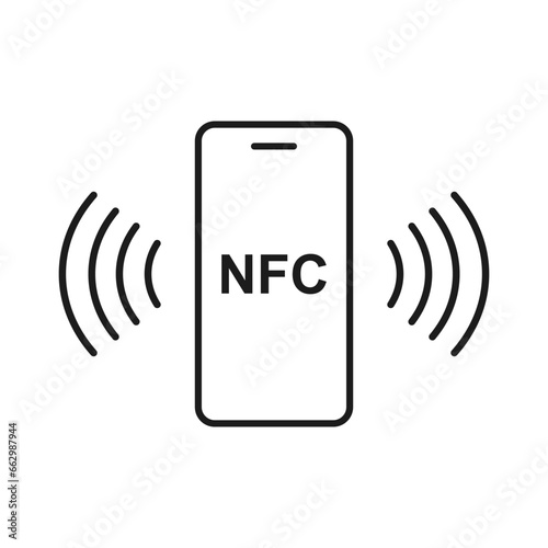 NFC technology. Contactless, wireless payment. Contactless wireless pay. Near field communication