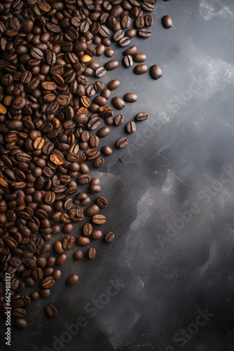 coffee beans on dark background