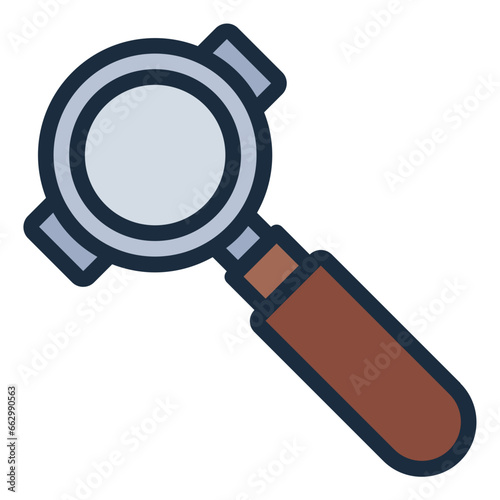 Portafilter color filled line icon