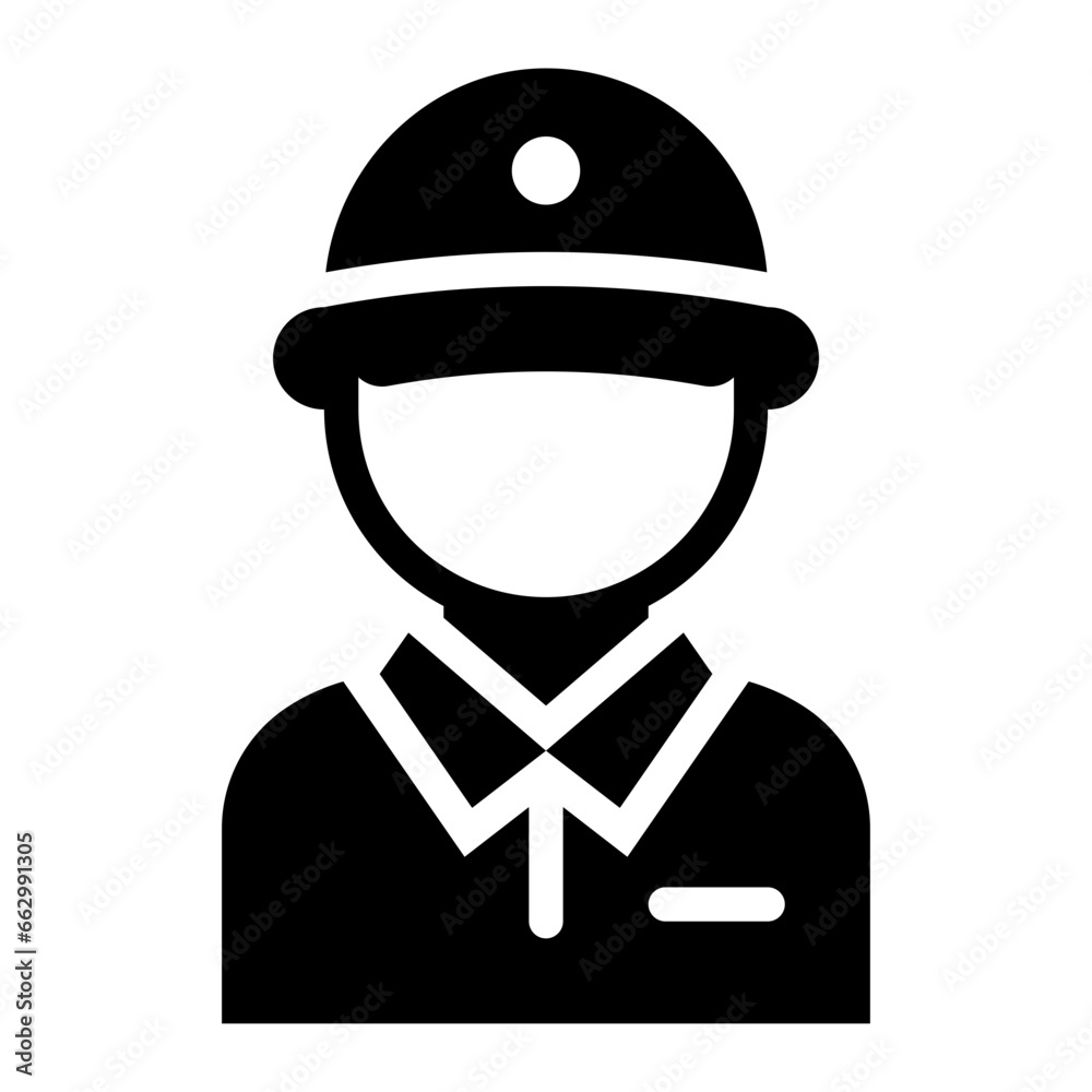 Golfer black solid glyph icon