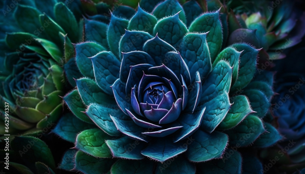 Sharp thorns adorn succulent plant in ornate botanical bouquet generated by AI Sharp thorns adorn succulent plant in ornate botanical bouquet generated by AI