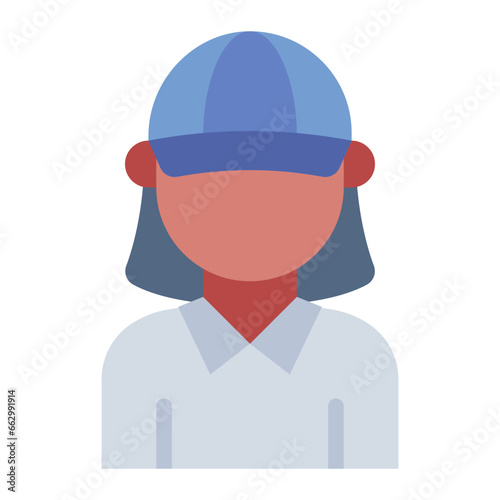 Caddie color flat icon