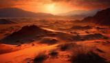 Tranquil scene of majestic sand dunes in arid African wilderness generated by AI