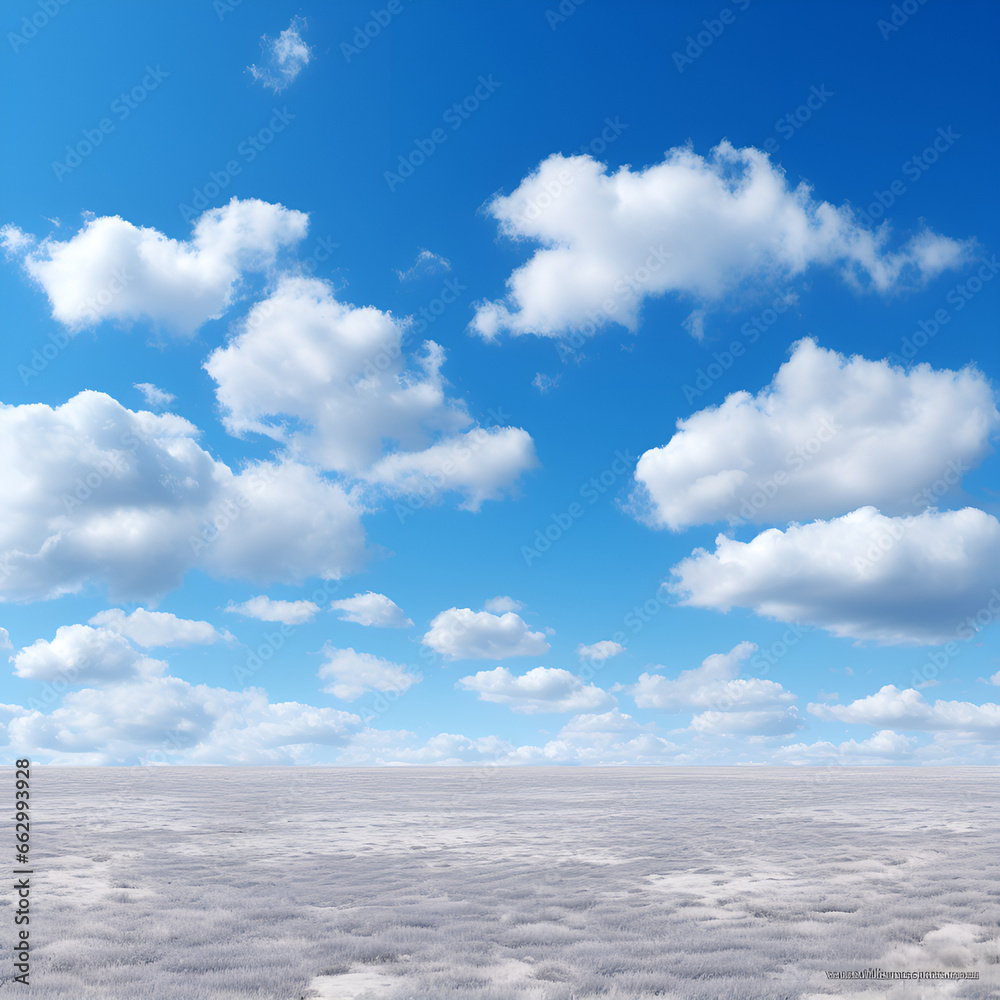 Sunny and clear sky with beautiful clouds Sunny and clear sky with beautiful clouds