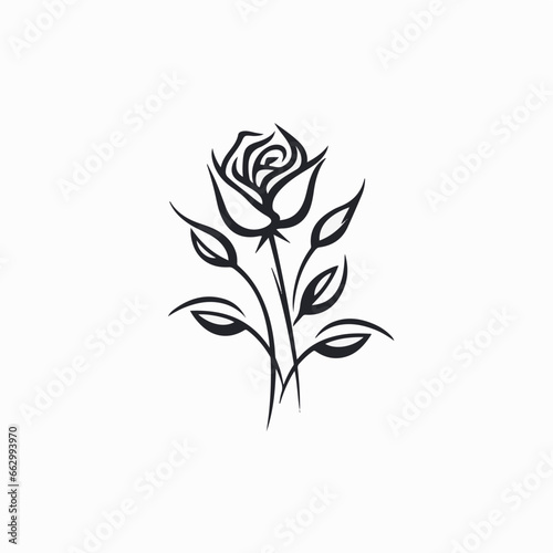 Roses in cartoon, doodle style. 2d vector illustration in logo, icon style. AI Generative