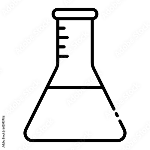 flask erlenmeyer black outline icon