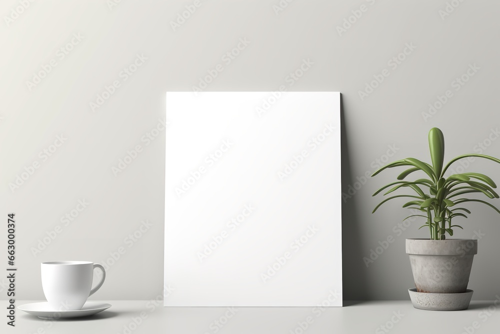 white paper on a minimalist mockup white paper on a minimalist mockup