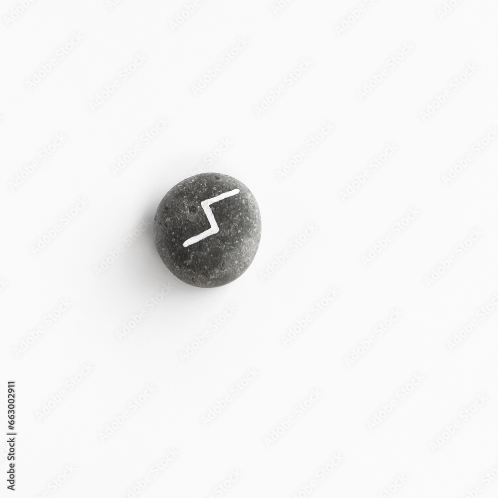 Rune stone on white background Rune stone on white background
