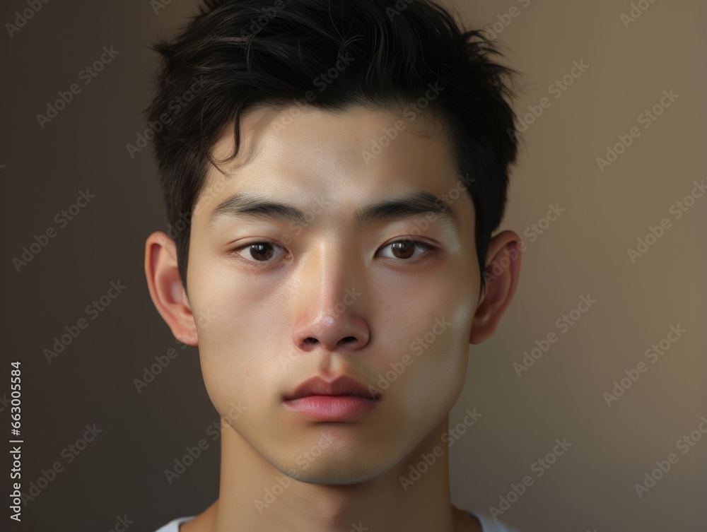 A close up of a person with a tie. Generative AI. A close up of a person with a tie. Generative AI.