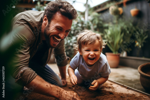 Authentic Moments of Joy and Bonding: A Glimpse into Millennial Fatherhood