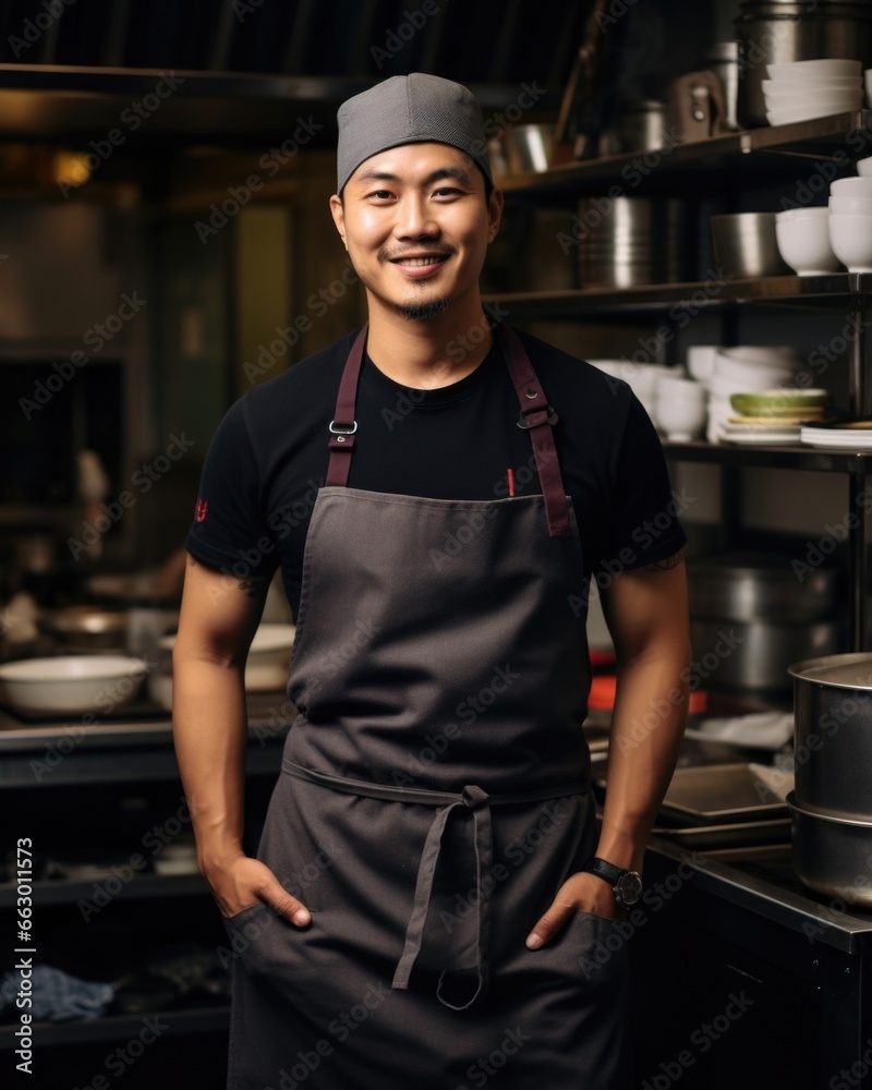 A short and stout chef, known for their amazing culinary skills and vibrant personality. Despite not conforming to societal expectations of a fit chef, they have gained a loyal following A short and stout chef, known for their amazing culinary skills and vibrant personality. Despite not conforming to societal expectations of a fit chef, they have gained a loyal following