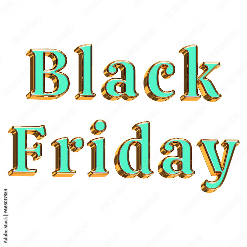 Colorful black friday lettering