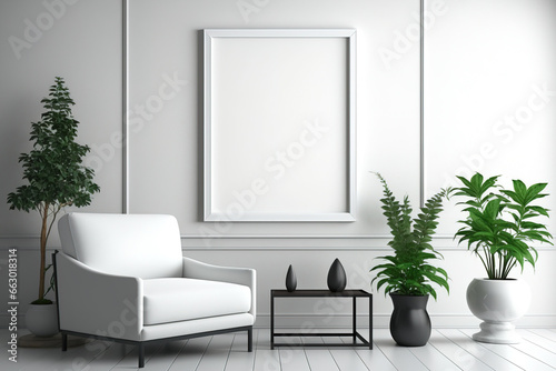 blank interior frame. Generative AI © Sona
