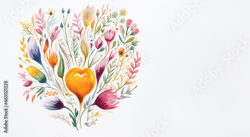 Amor com estilo. Flores em aquarela