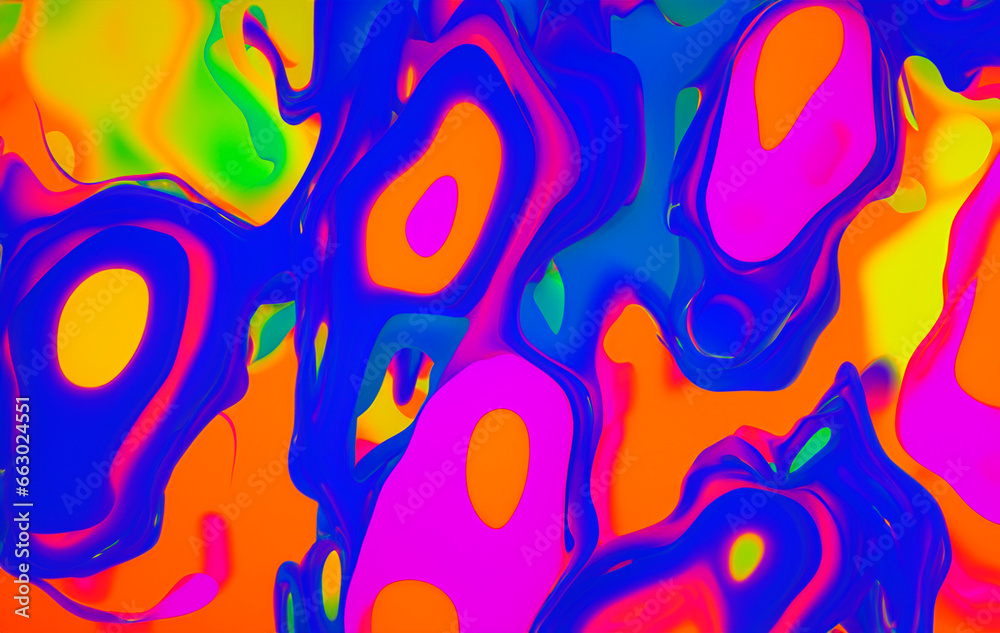 90s fluid colorful 3d art