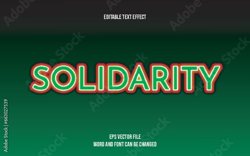 Solidarity editable text effect design