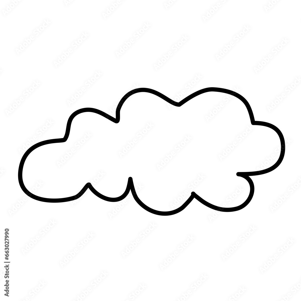 Cloud Doodle Line Cloud Doodle Line