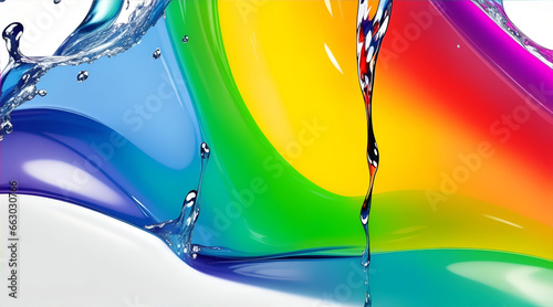 colorful liquid splash wallpaper,  Blue, yellow and red  background. rainbow colour background, web site background.