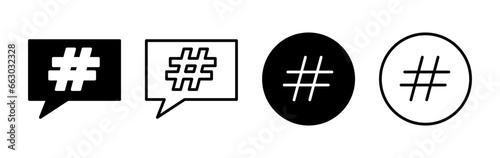 Hashtag icon vector. hashtag simbols