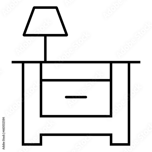 bedside table, decoration, furniture, cabinet, bed