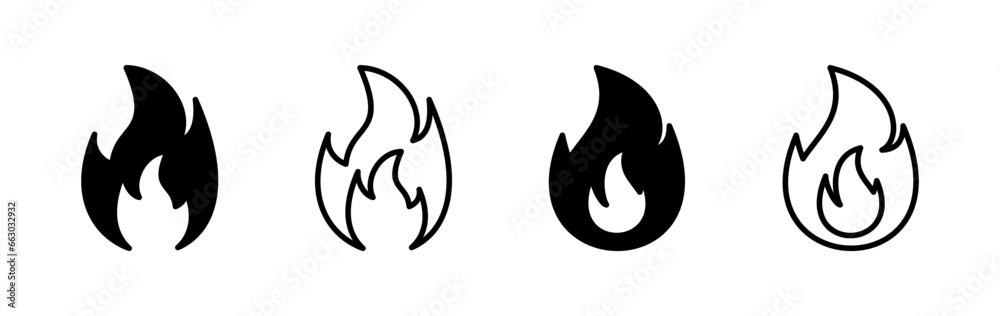 Fire icon vector. fire flame icon Fire icon vector. fire flame icon