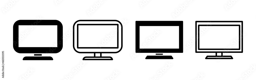 Computer icon vector. computer monitor icon. Computer icon vector. computer monitor icon.