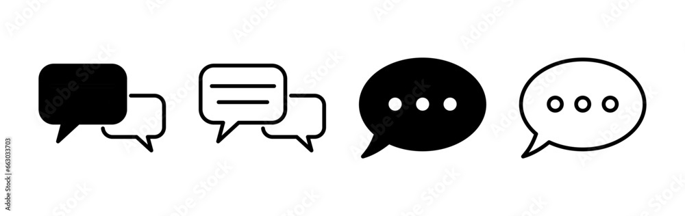 Chat icon vector. Chat Icon in trendy flat style isolated. Speech bubble symbol