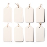 Set of blank white sale or price tags. Set of blank labels for discounts, sales, price tags.