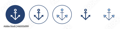 Anchor icon vector. Anchor sign and symbol. Anchor marine icon.