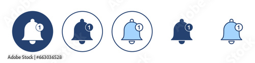 Bell icon vector. Notification sign and symbol for web site design